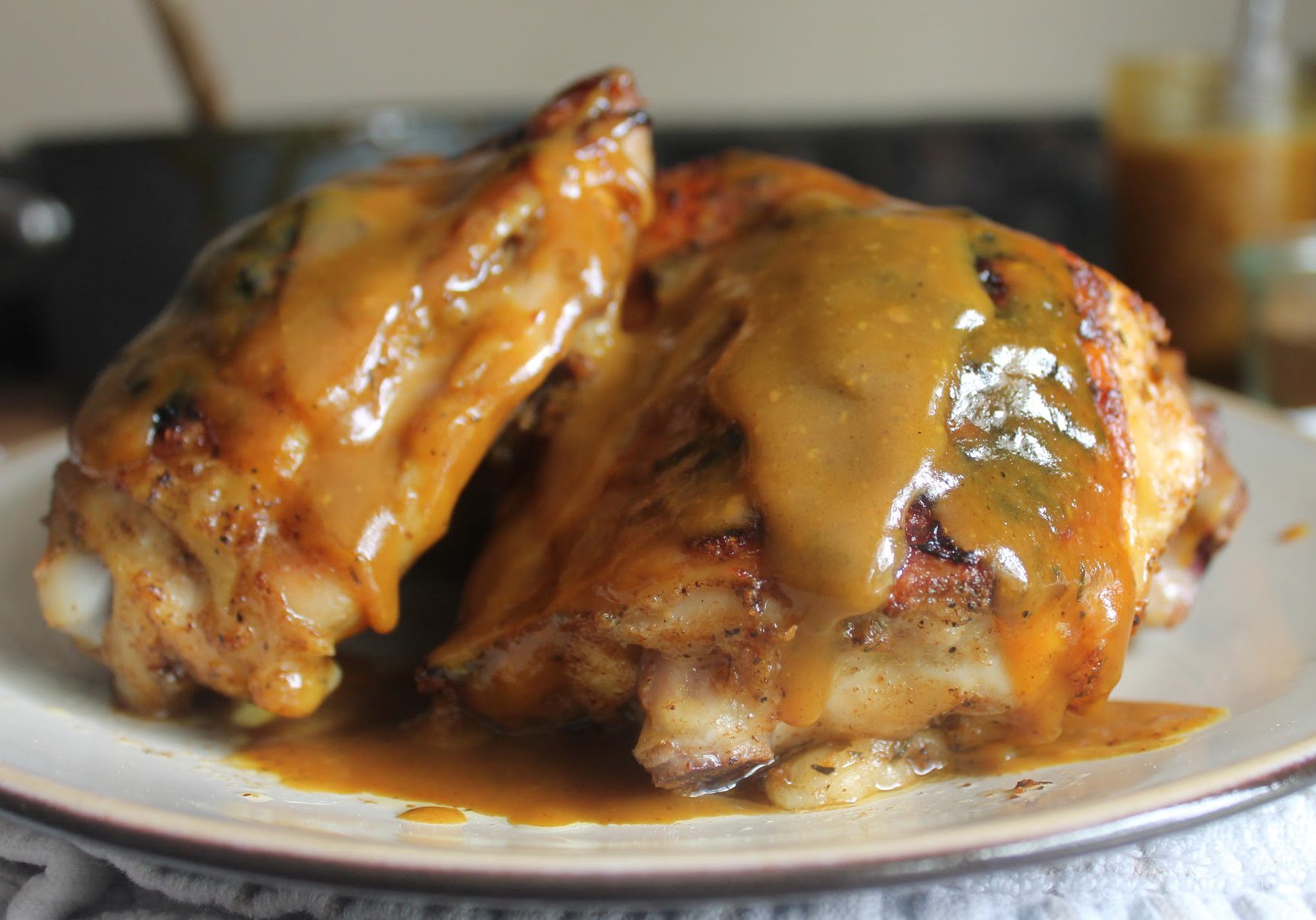 Dry Rubbed Chicken with Mustard Sauce 2