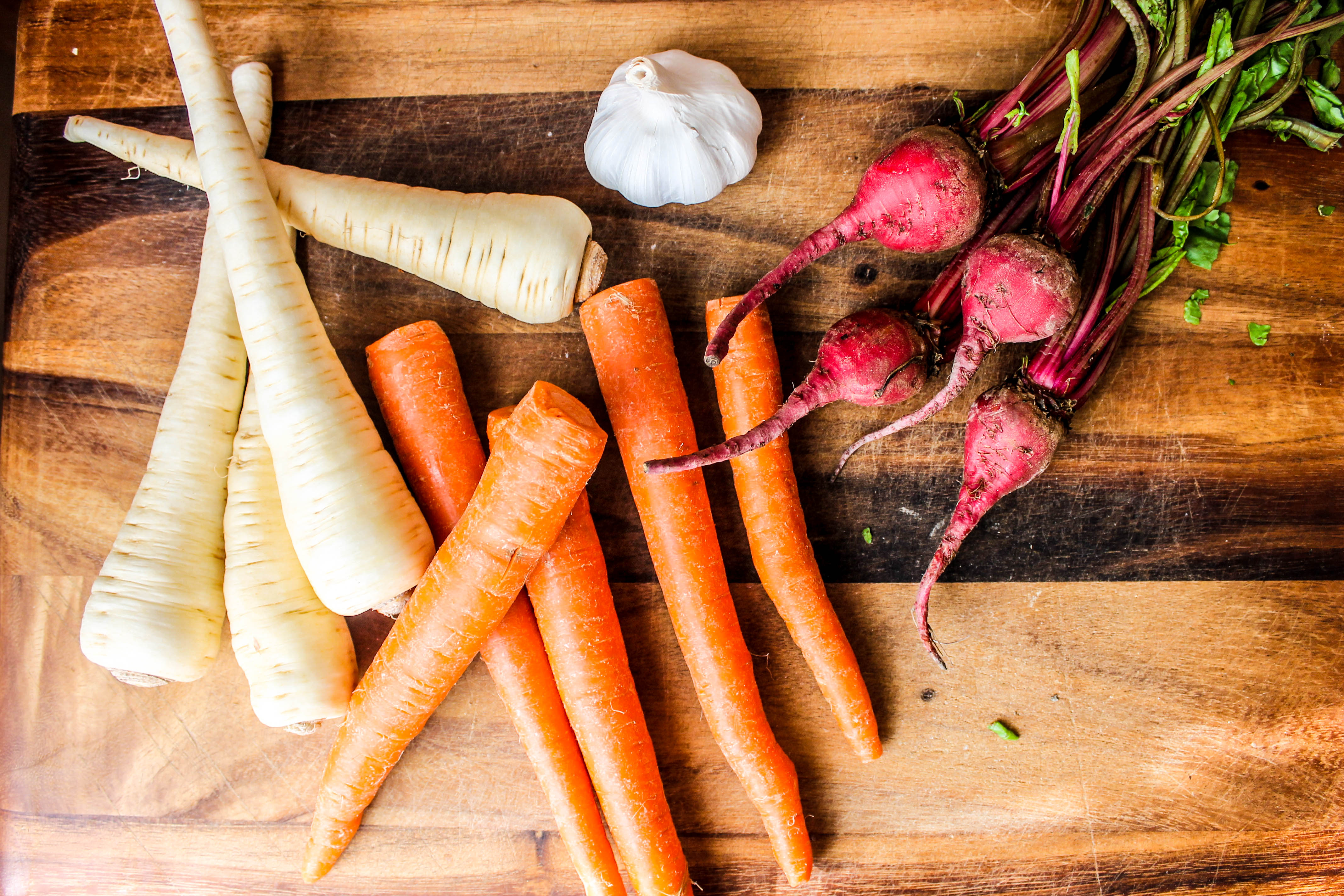 Miso Roasted Root Vegetables