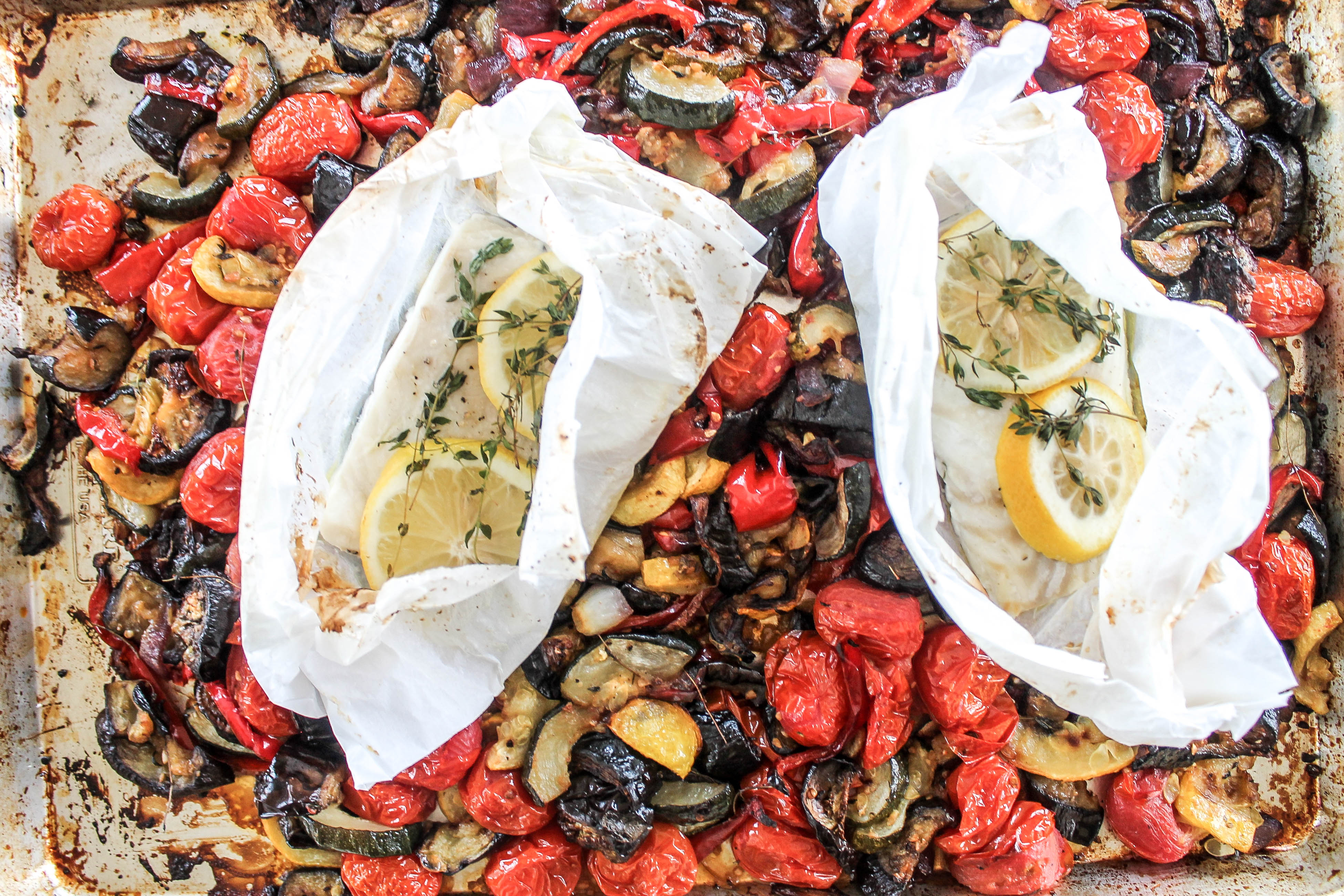 Air Fryer Halibut with Vegetables (Halibut en Papillote) - Stem