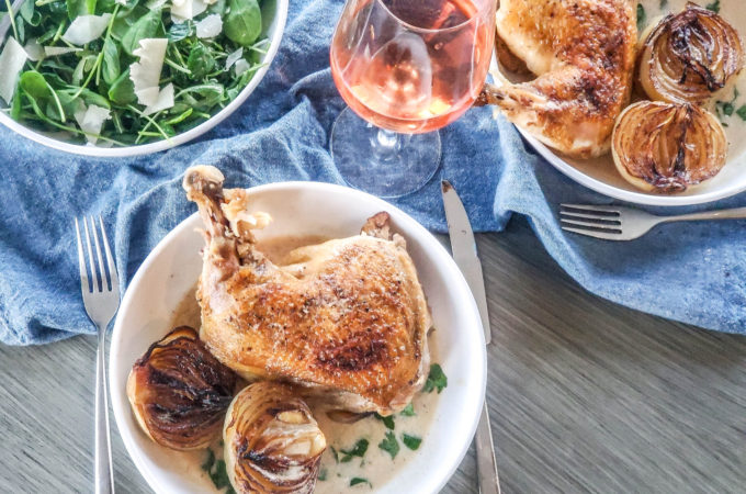 Milk Braised Chicken with Melted Onions