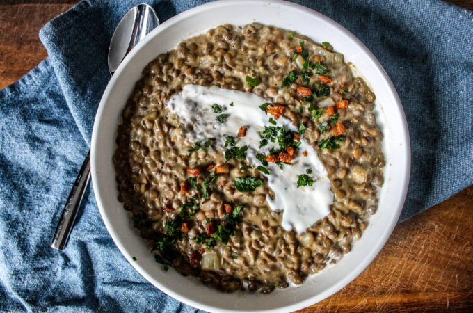 Instant Pot Lentils with Parmesan