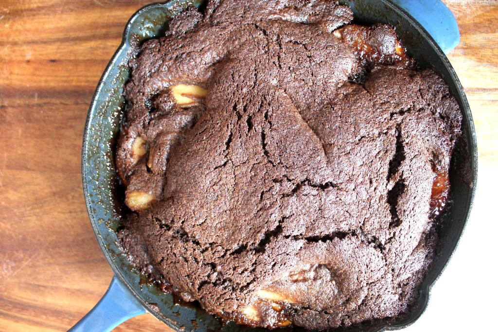 Caramelized Pear and Chocolate Pudding