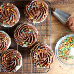 Buttermilk Cupcakes with Instant Fudge Frosting (Gluten Free)