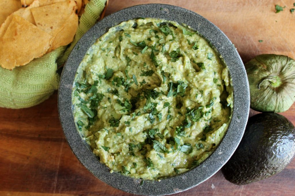 Roasted Tomatillo Guacamole