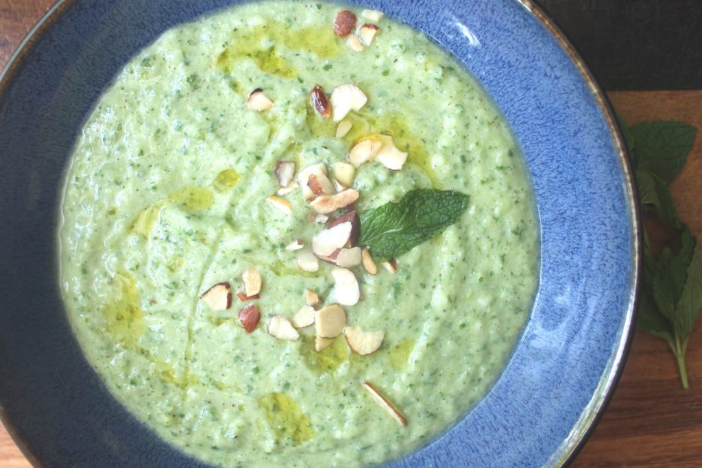 Chilled Cucumber Avocado Soup