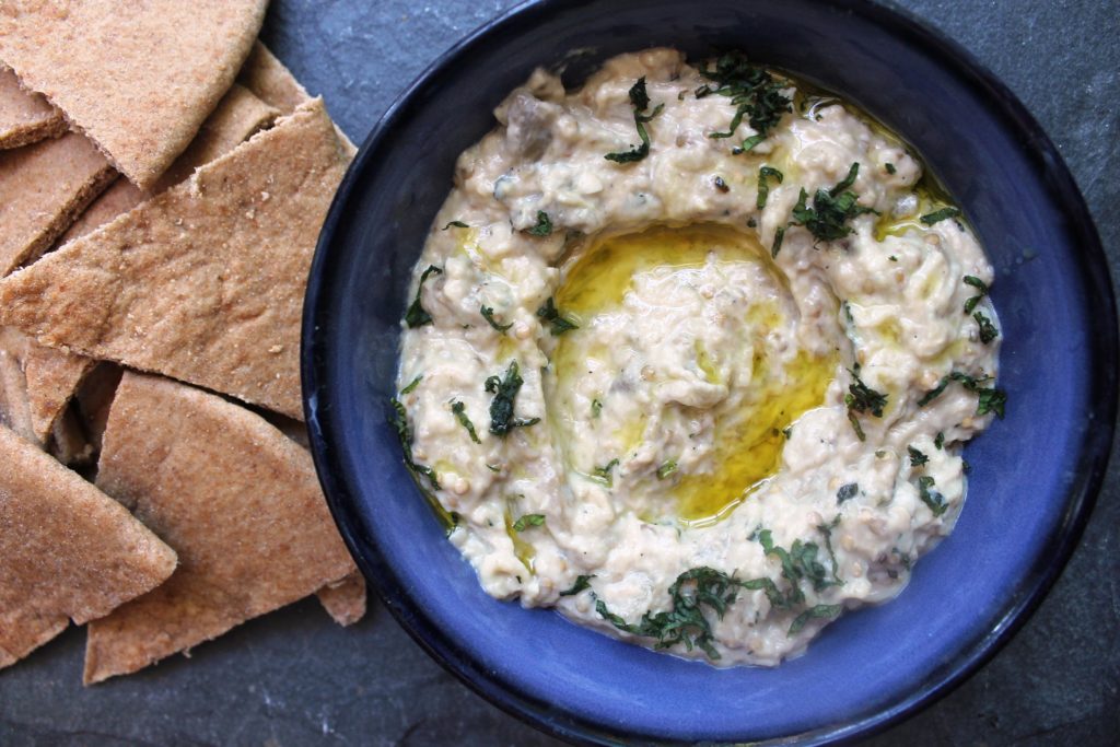 Charred Eggplant Dip with Yogurt and Mint