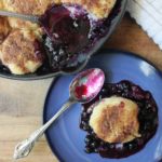 Blueberry Cobbler with Brown Butter Cornmeal Biscuits (Gluten Free)