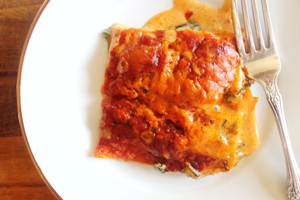 Butternut Squash and Creamed Spinach Lasagna