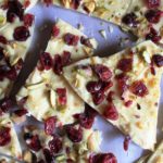 White Chocolate Pistachio and Cranberry Bark