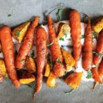 Za’atar Roasted Carrots and Golden Beets with Spicy Yogurt