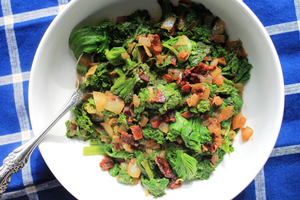 Tangy Wilted Greens with Bacon