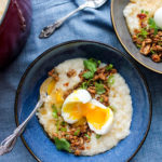 Congee with Spicy Pork and Six Minute Egg