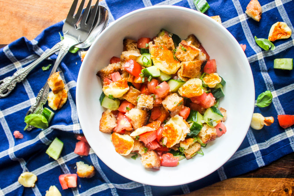 Grilled Cheese Curd Panzanella