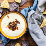 Smoky Queso Dip with Spicy Maple Onions