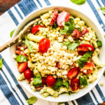 Basil Corn and Tomato Pasta Salad