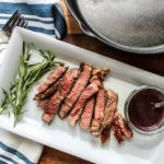 Cast Iron Skillet Steak with Red Wine Sauce