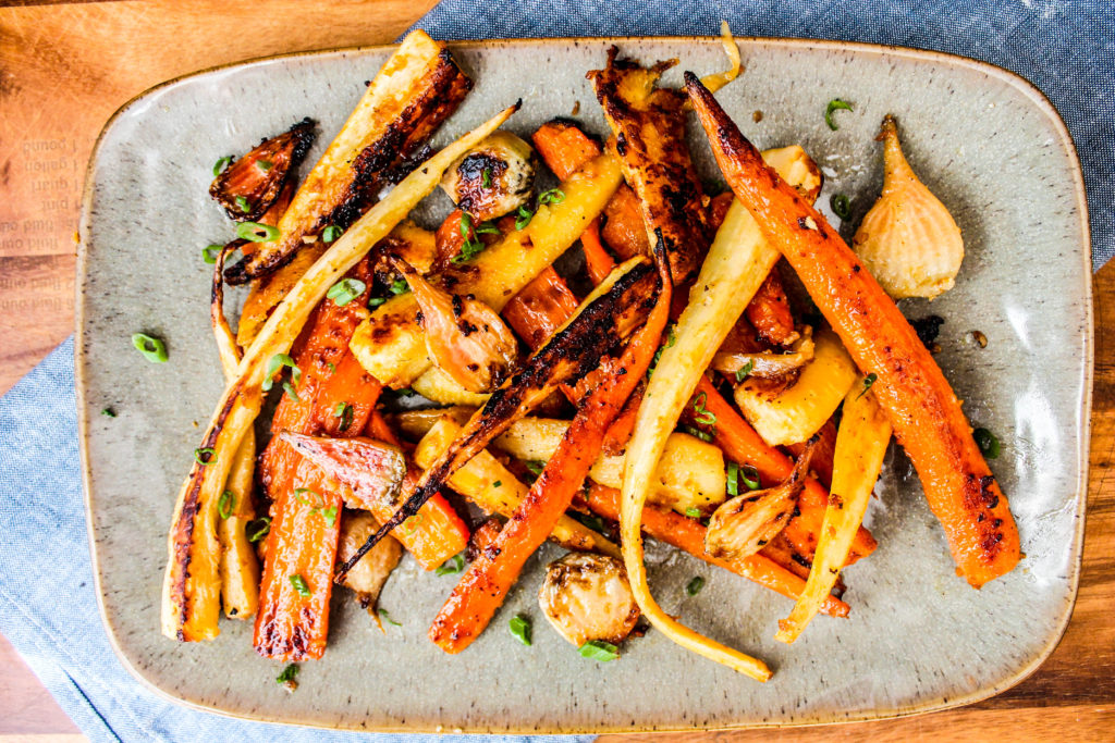 Miso Roasted Root Vegetables