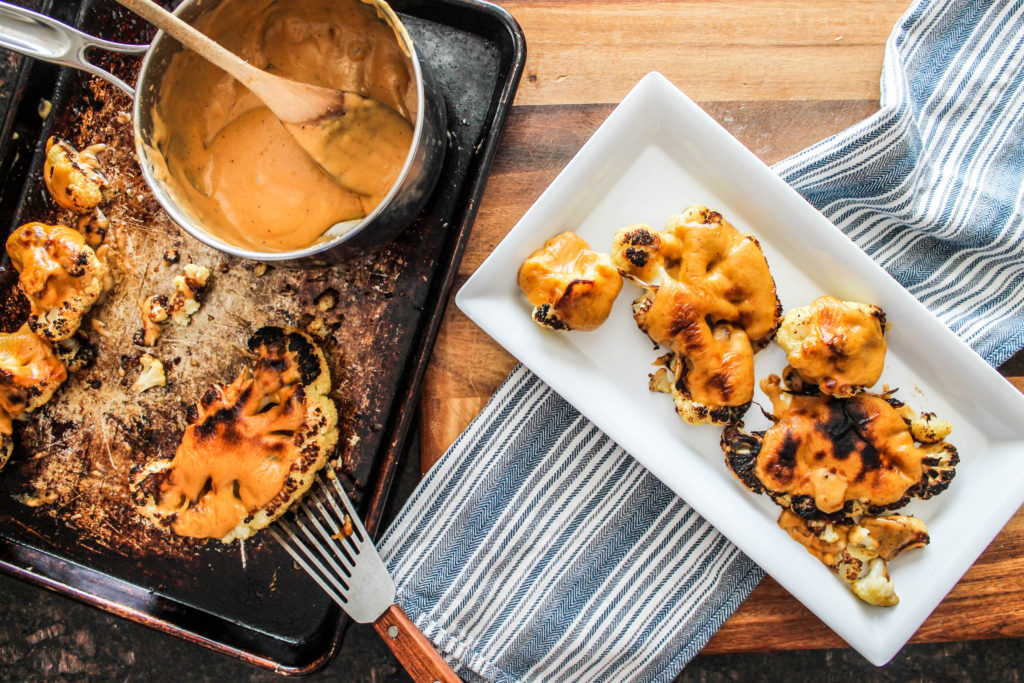 Welsh Rarebit Style Cauliflower Steaks