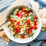 Tomato Cucumber and Chickpea Raita