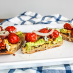 Avocado Toast with Burst Tomatoes and Blue Cheese