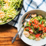 Garlic Shrimp with Zucchini Noodles and Raw Tomato Sauce