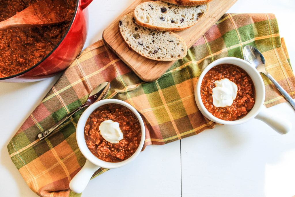 Spicy Sausage Soup with Pumpkin and Quinoa