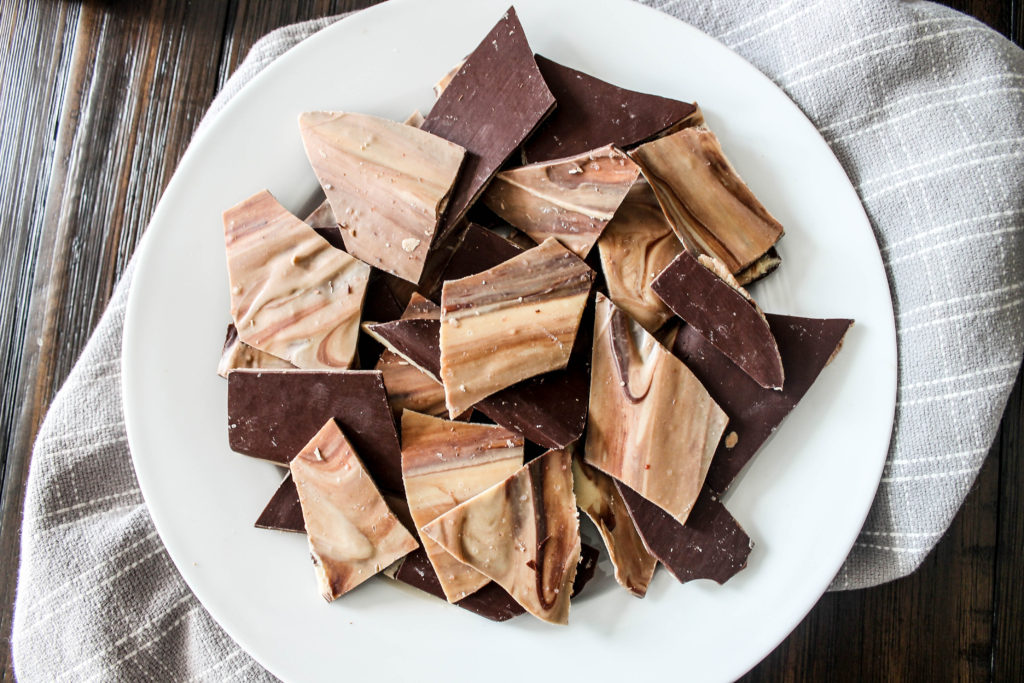 Tahini & Peanut Butter Chocolate Bark