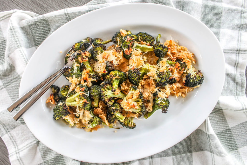 Sheet Pan Broccoli Gratin