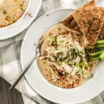 Quick Hummus with Tahini Chicken Salad