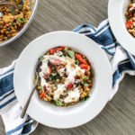 Roasted Eggplant with Lentils and Tomato