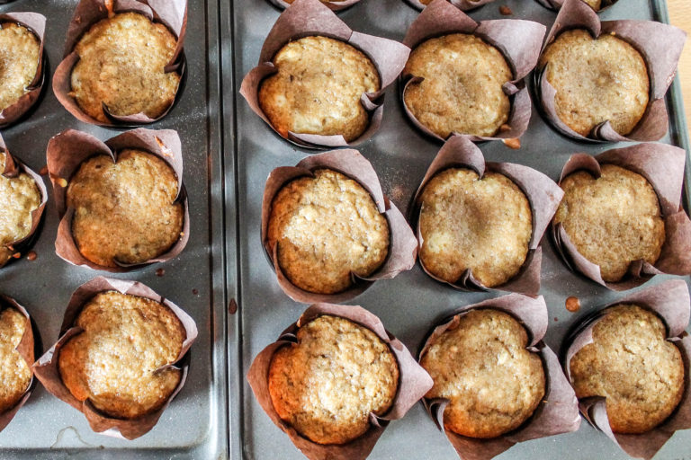 Gluten Free Banana Cream Cheese Muffins