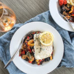 Sheet Pan Ratatouille with Halibut en Papillote